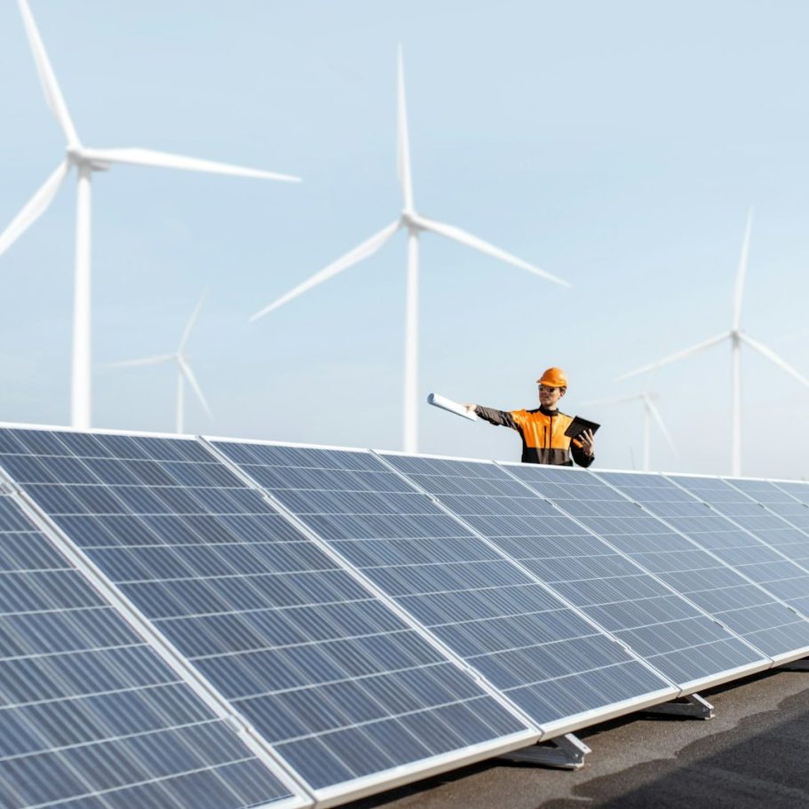 Baustelle - Windpark und Solarpark Baustelle - Windpark und Solarpark
